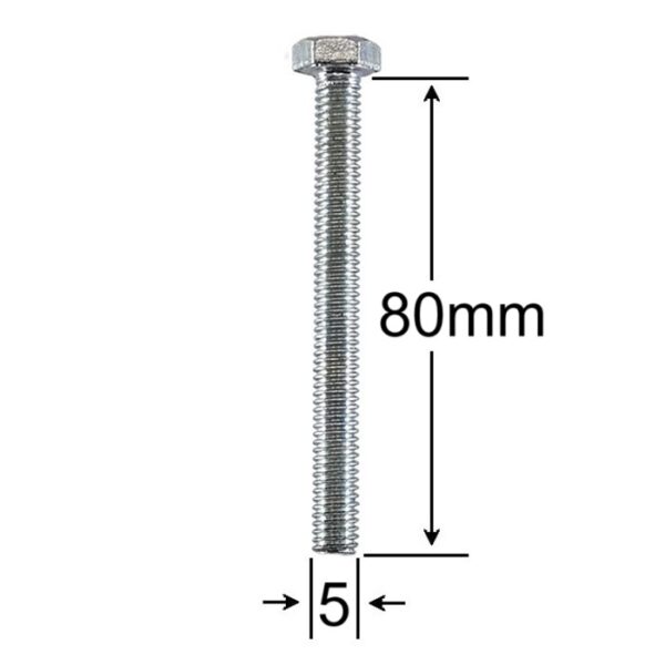 Surub Filet Metric M5x80mm Cap Hexagonal a