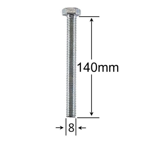 Surub Filet Metric M8x140mm Cap Hexagonal a
