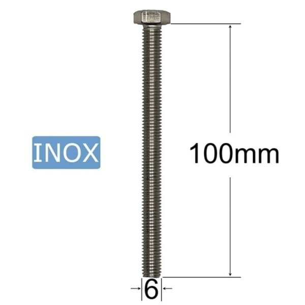 Surub Inox M6x100 Cap Hexagonal a