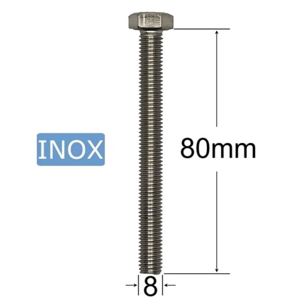 Surub Inox M8x80 Cap Hexagonal a