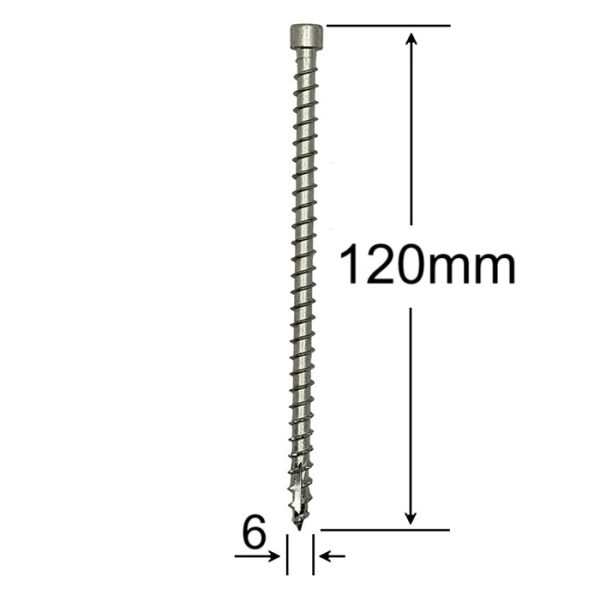 Surub Lemn Cap Cilindric 6x120 a