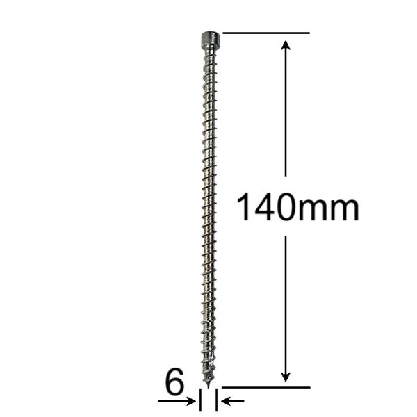 Surub Lemn Cap Cilindric 6x140 a