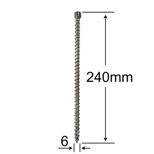 Surub Lemn Cap Cilindric 6x240 a
