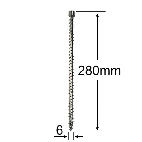 Surub Lemn Cap Cilindric 6x280 a