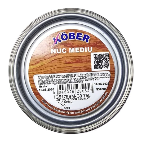 Lac Pentru Lemn Semimat Nuc Mediu 0.75L b