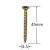 Holsurub Lemn Cap Inecat 4.5x45mm – 500 buc/cutie